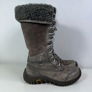 UGG Australia 1001786 Adirondack Tall Gray/Brown Leather Boots US 7.5